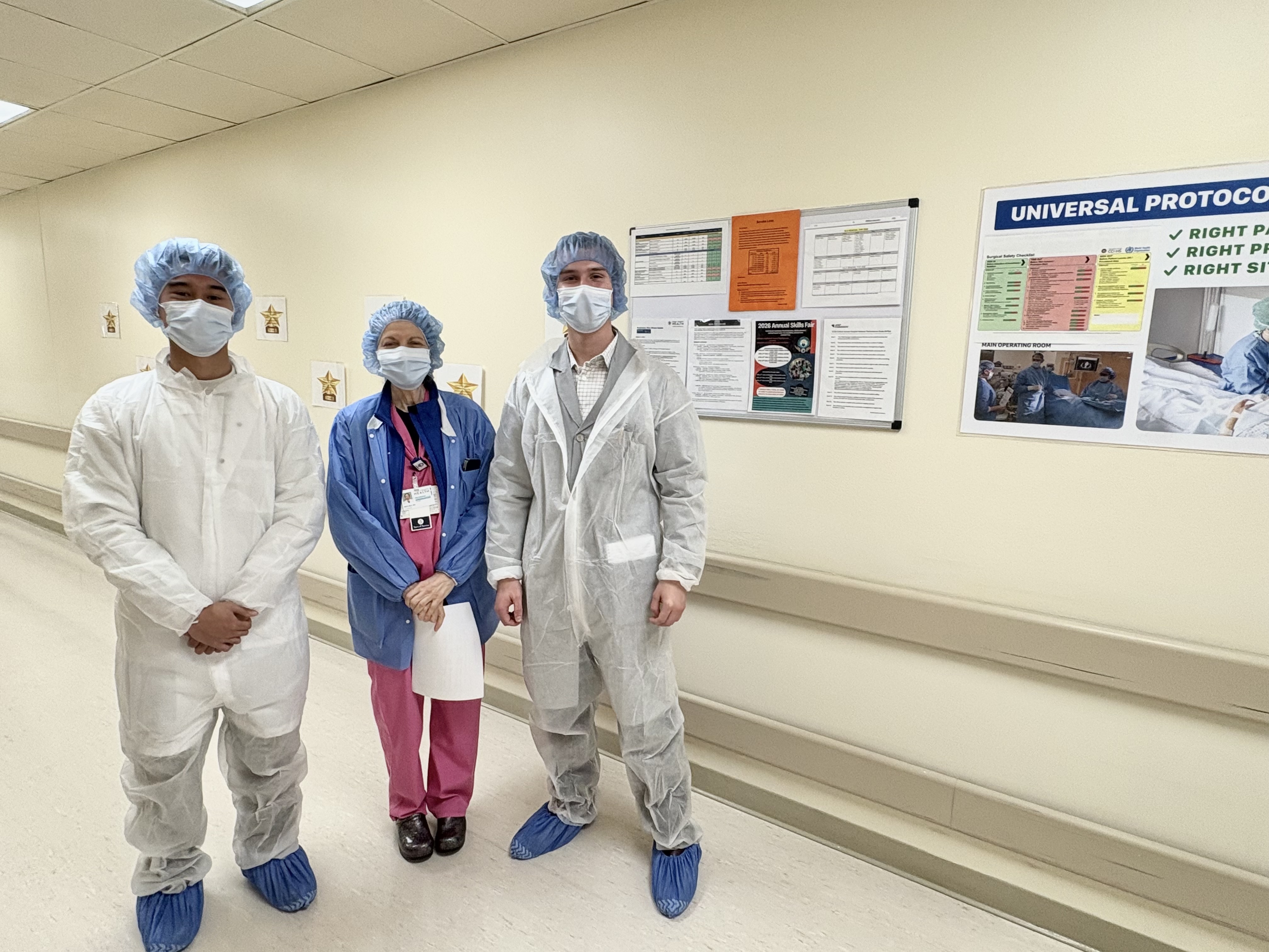 Clinical team in protective attire at John H. Stroger Jr. Hospital